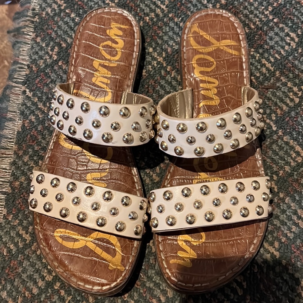 Sam Edelman Leather 2 strap studded Sandals